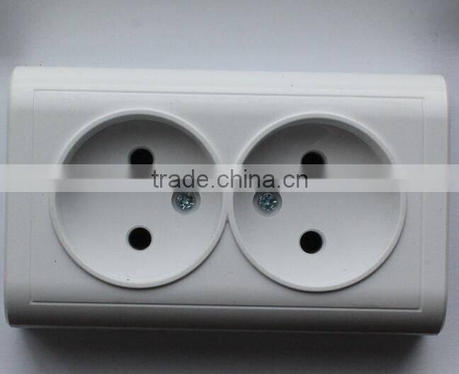 High quality European ABS shell full copper conductor flame-retarded base wall switch socket
