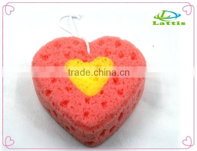 Natural kids baby cartoon shape bath cellulose sponge