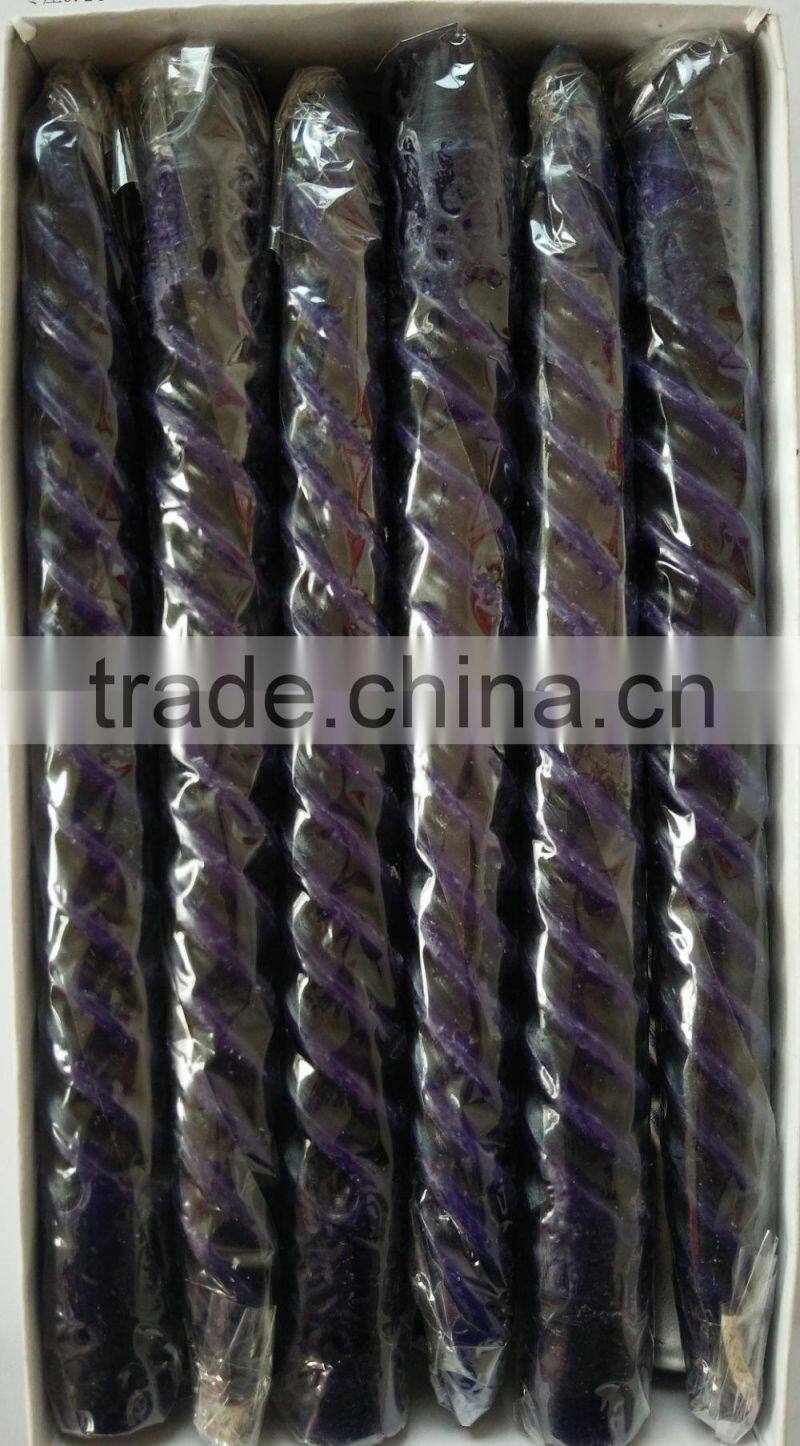 taper spiral candle 12pcs box white household candle