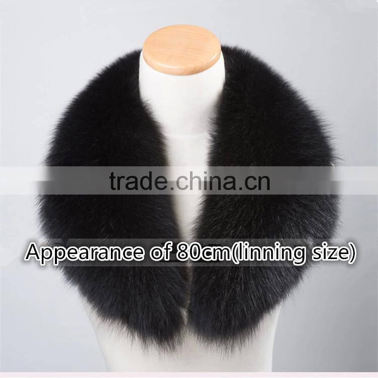 Customized Size/Color/Pattern Pink Fox Fur Shawl Collar for Luxurious Ladies
