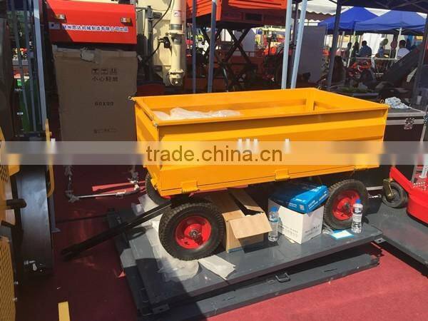 4-Wheel Utility Cart Trailer 17Cubic - 1500lbs for Garden Lawn Tractor