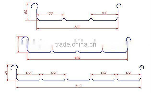 YX65-425 Aluminum Standing Seam Roofing Panel