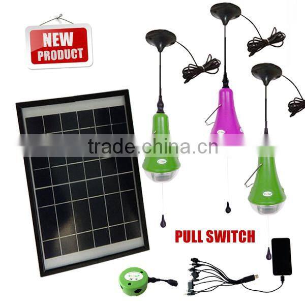 New portable led solar light with usb charger port