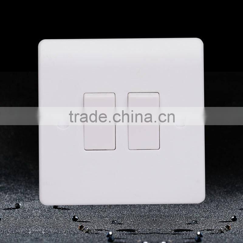 High quality UK standard two gang one way or two way wall switch