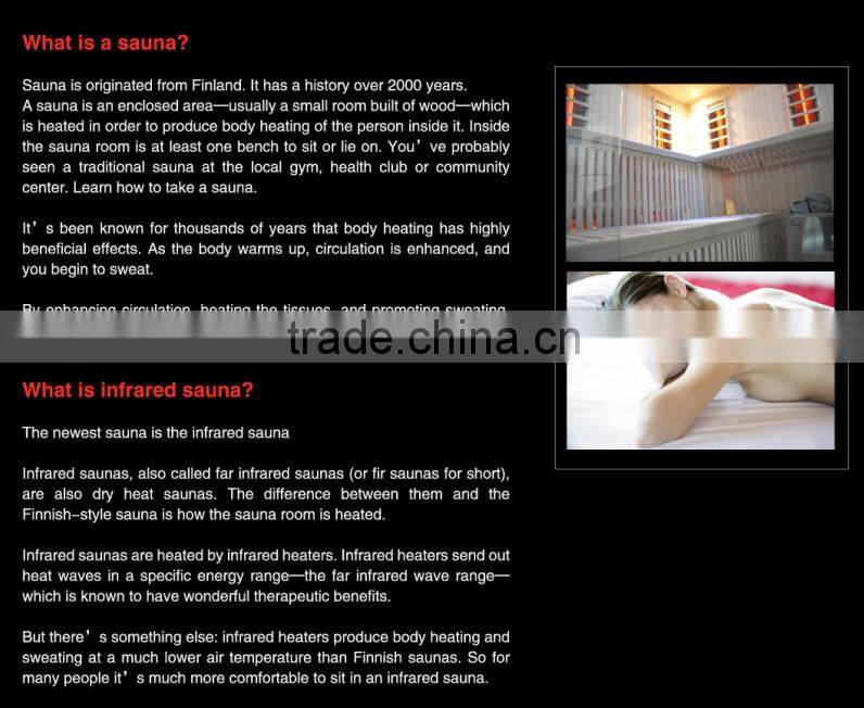 2016 Red Heater Infrared Steam Sauna Shower Combination For Sauna Center (RoHS/CE/ISO/TUV/ETL)