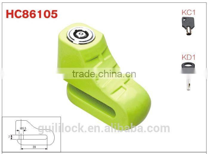 HC86105 5.5mm Zinc Alloy Disc Brake Motorcycle Locks