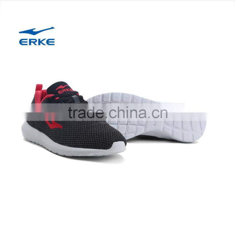 ERKE 2015 womens full fly knitted upper running shoes lightweight breathable sports shoes for girls lady's sneaker for wholesale