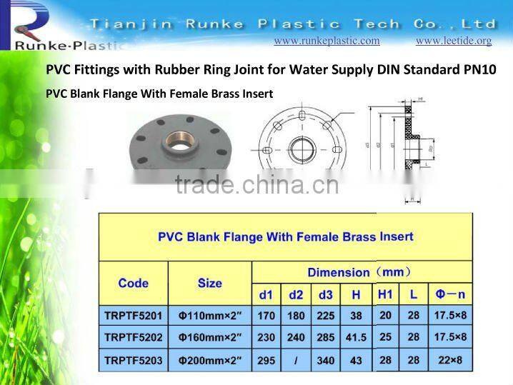 PVC Pipe Flange Rubber Ring Joint