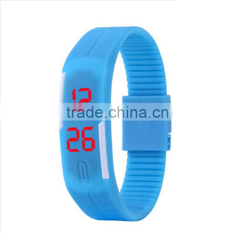 Promotional silicone led sport watch with customized LOGO