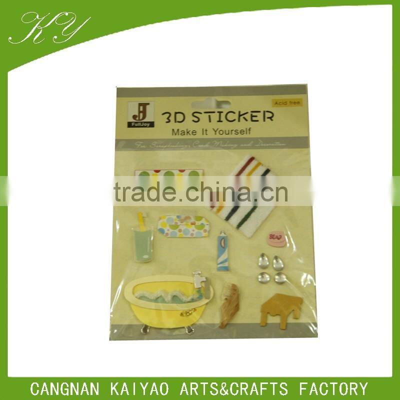 professional factory customized cartoon 3d sticker