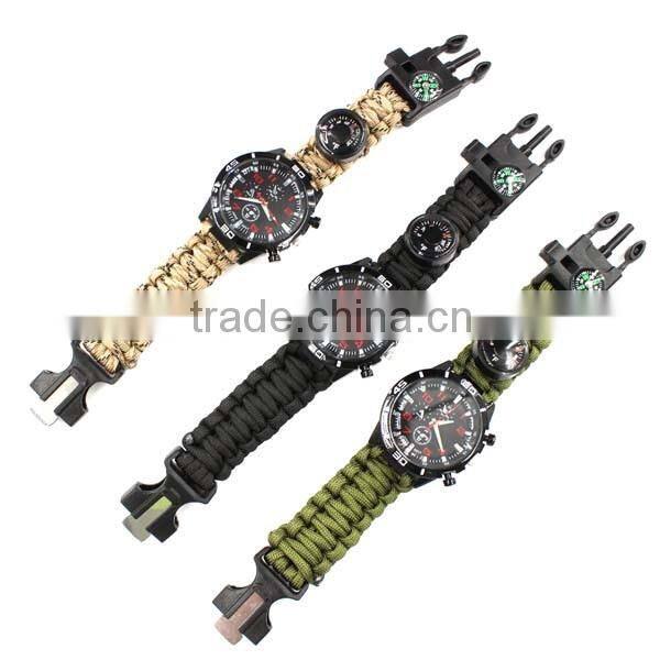 paracord watch, paracord survival watch