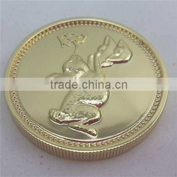 Custom american antique metal coins 24k real gold coins