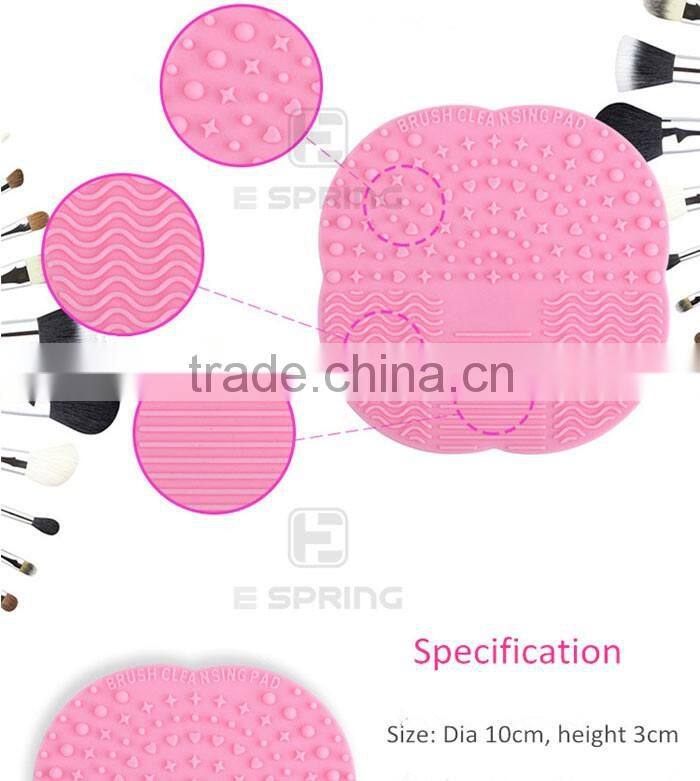 Mini Cosmetic Brush Washing Scrubber with Suction Cup Silicone Makeup Brush Cleaning Pad