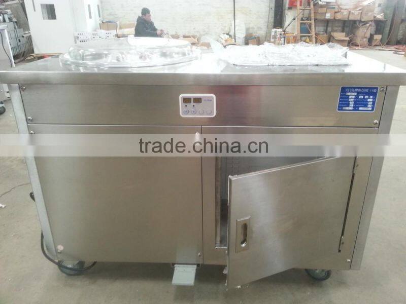 2016 Frozen yogurt fruit instant ice cream rolls machine with real fruits in Thailand