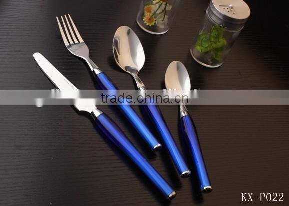 Colorful Plastic Handle Stainless Steel Cutlery - KX-P022