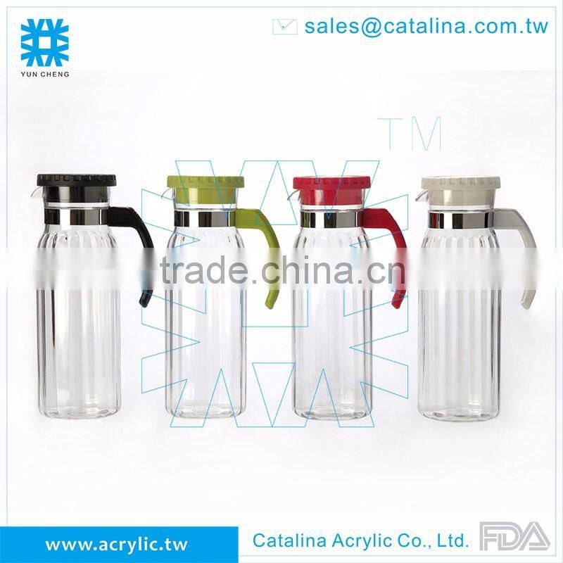 Juice water drink Acrylic Plastic 1.5L pitcher With Lid