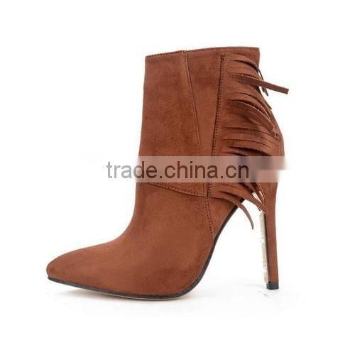 2016 winter high quality women ankle boots lace up high heel ankle boots PF4418