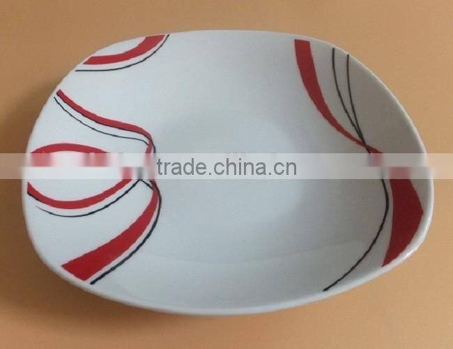 Ceramic Porcelain Type dinner sets with simple design for Hotel fine porcelain dinnerware item square crockery dinner sets