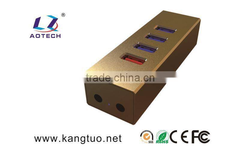 new full aluminum 4 ports 3.0 usb hub