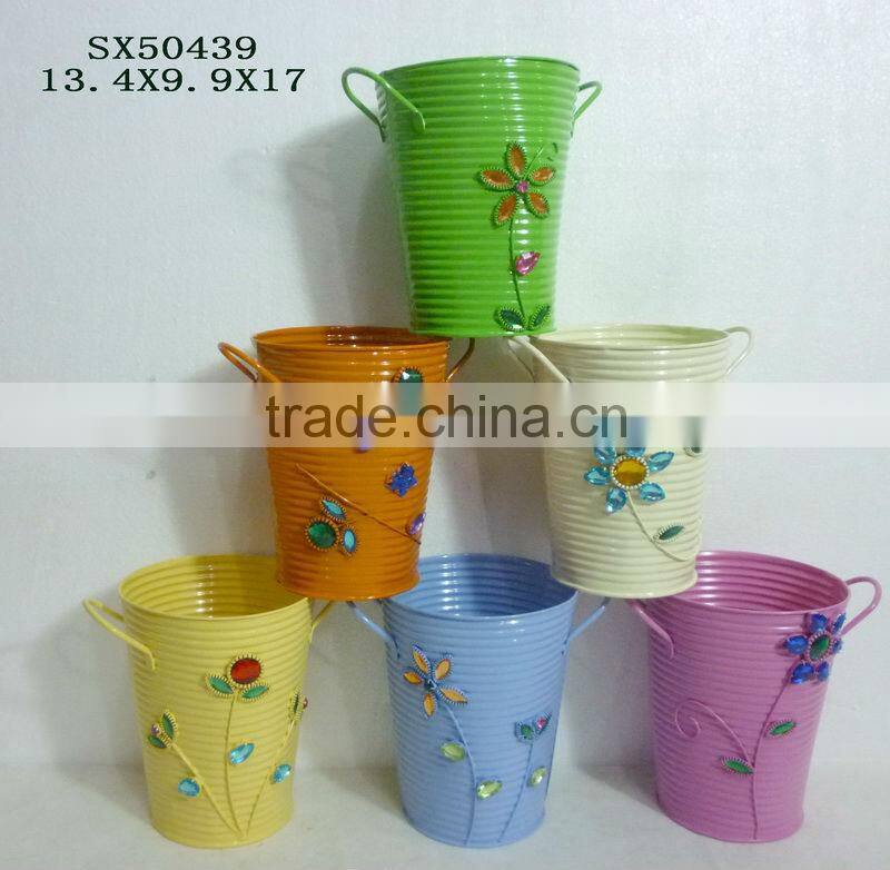 Contemporary decoration flower pot metal pot