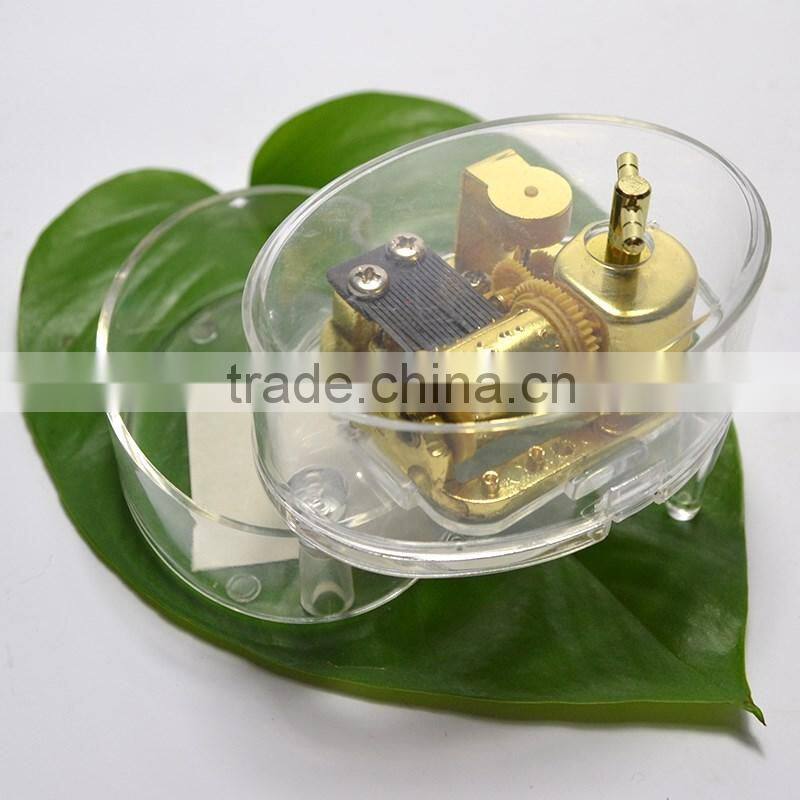 Acrylic transparent music box/ students gold-plated birthday gift