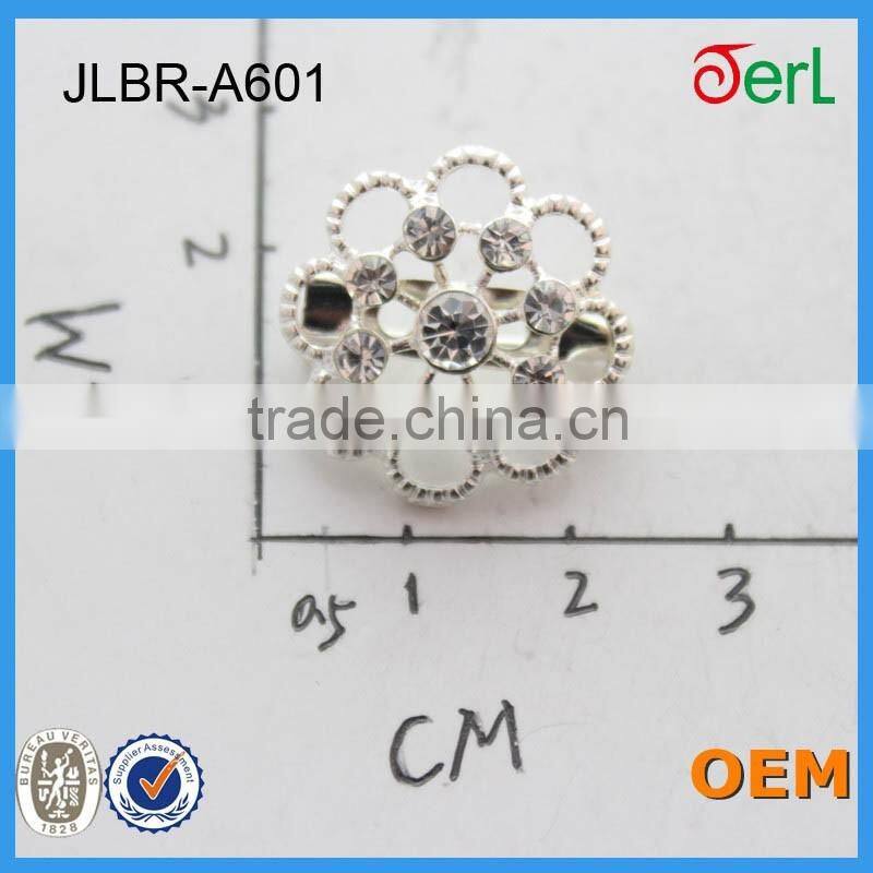 Shinning small flower clear crystal alloy flower rhinestone brooch