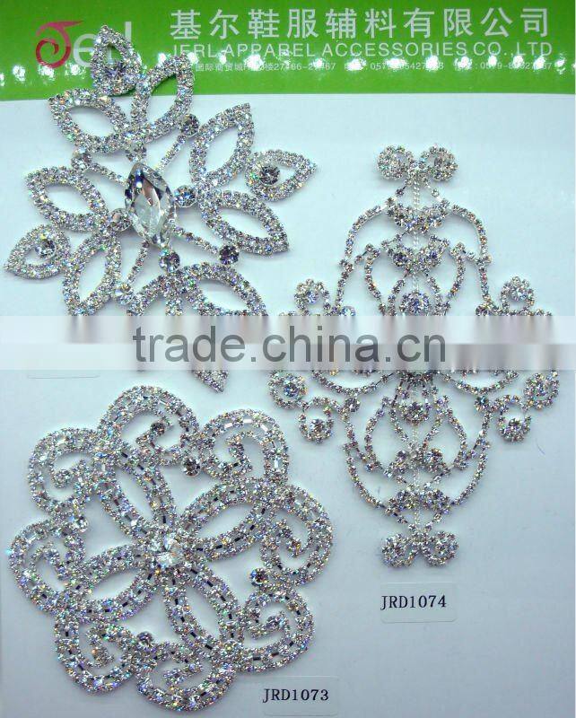 Factory Direct Sale Neoteric Design Flat Back Rhinestone Lace Sewed on Garment,Bags