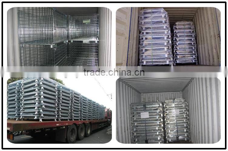 metal foldable cage pallets for storage use