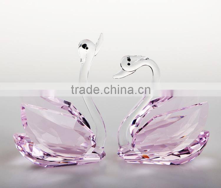 Top K9 clear crystal wedding favors swans
