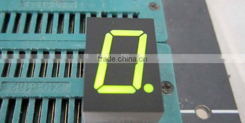 0.32 inch 7 segment, yellow green 1 digit