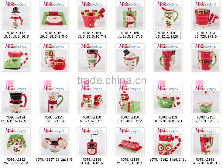 2 colors Owl Ceramic Herb Spice Shakers Set Wholesale