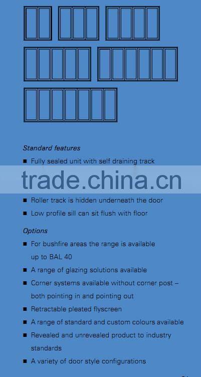 Have full space door aluminum bi folding door design made in China