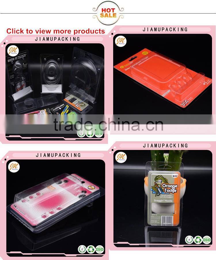 clear plastic blister pack display stand, clear PET display blister packaging box