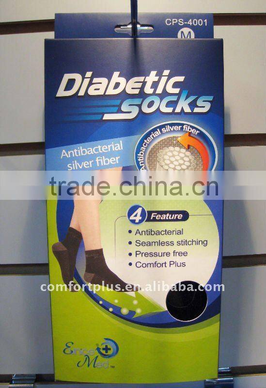 health medical Antibacterial sliver fiber Diabetic Socks