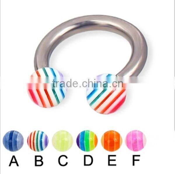 Shine Gems CBR Horseshoes Eyebrow Rings Piercings Body Jewelry