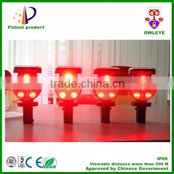 synchronous flash solar LED warning light with JJY60 radio signal receiver for Japan market