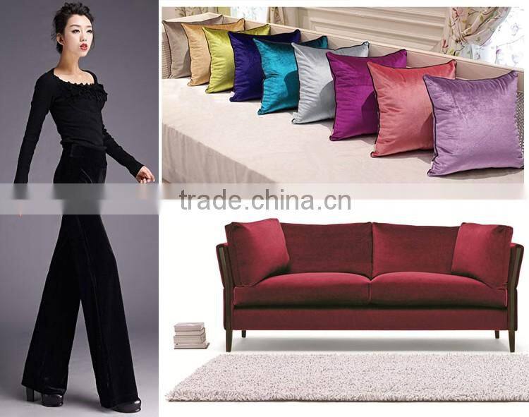 100% polyester China Maufacturer competitive fabric sofa velvet fabric spun velvet fabric