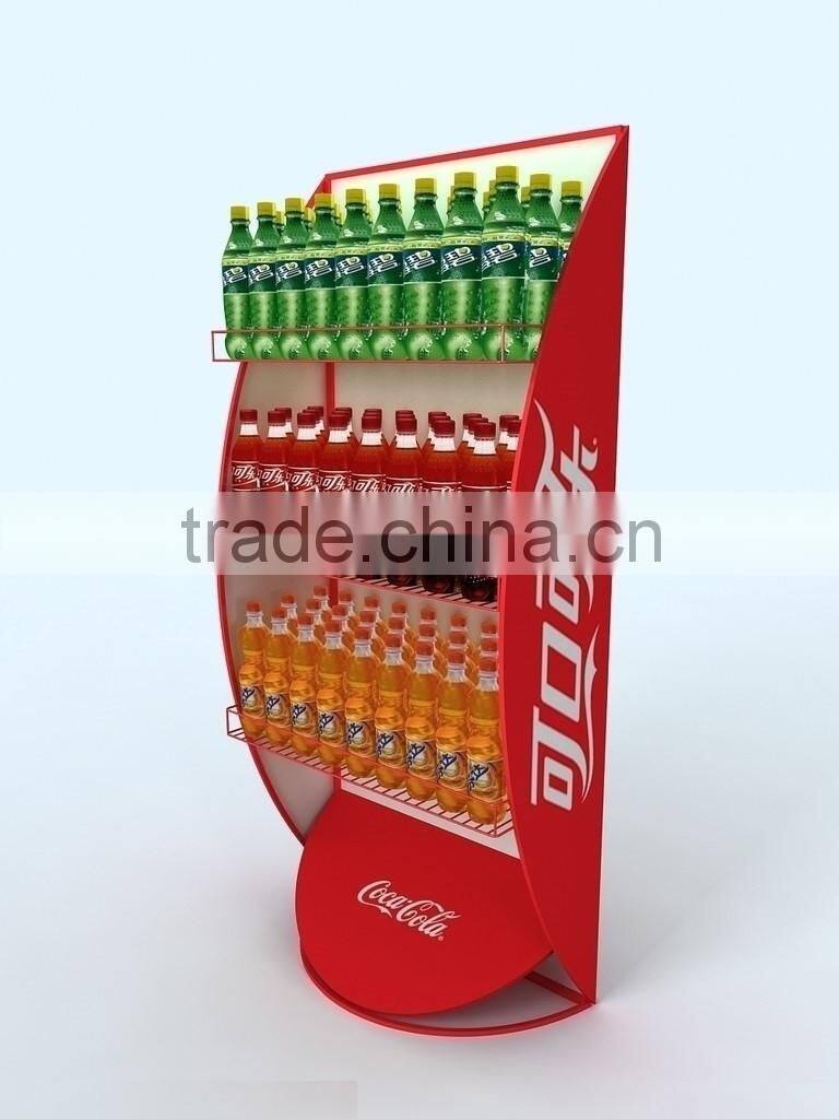 2016 trending products 4 tiers retail water bottle display rack