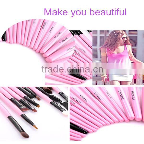 23pcs pink makeup brush set professional cosmetic make-up tools for women
