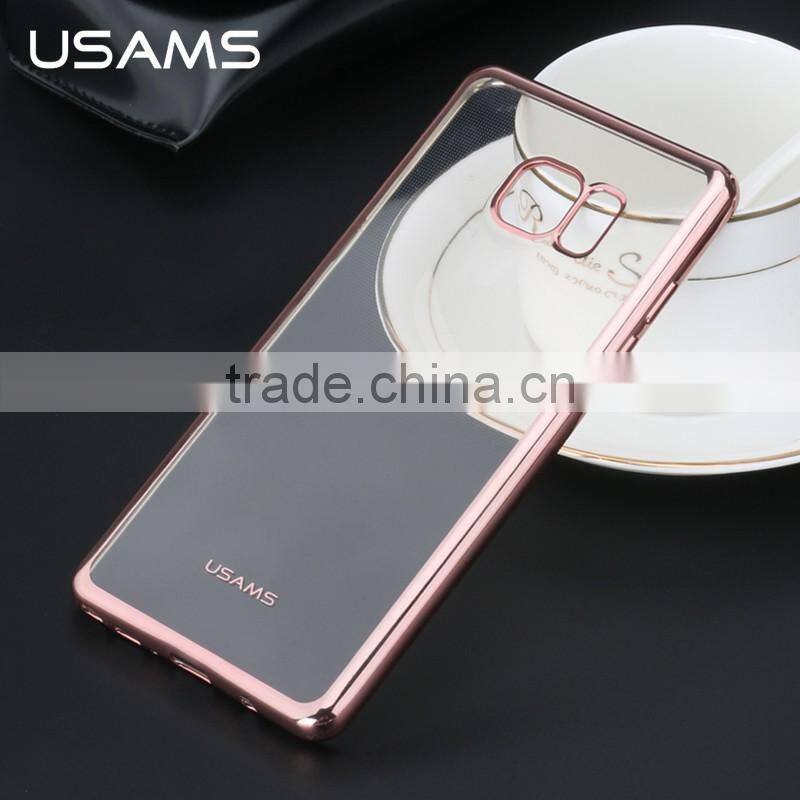 2016 Newest Original USAMS electroplate Plating TPU and ultra thin transparent Back Cover Case For Samsung Galaxy Note 7