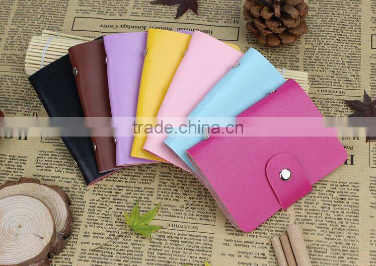 Women Ladies Soft Candy Color Holder Pocket Business ID Credit Card Case Bag Box Wallet With Cheap Price