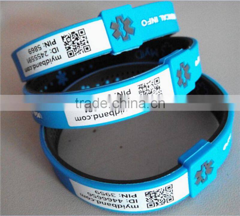 newest scannable fashion qr code silicone bracelet