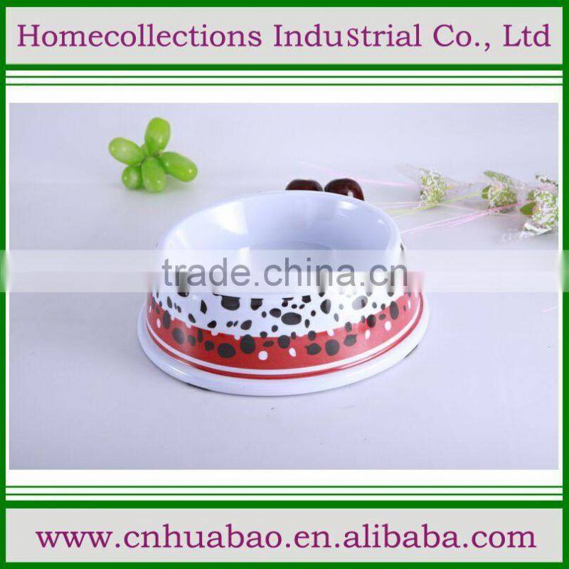2015 new design stainless stee pet bowl/dog feeder/pet feeder with melamine cover pet premium