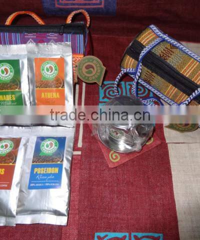 Coffee GreenFair "DISCOVERY PACK OF GODS" (Arabica/Robusta/Robusta Culi/Mix) with Fairtrade Certification
