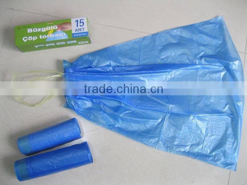 hdpe draw tape bags on roll