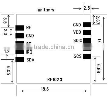 FC-1023 UHF 868MHz Transceiver ISM Free band Wireless RF module