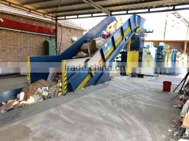 Automatic horizontal closed door baler, baling machine for waste paper, carton, cardboard