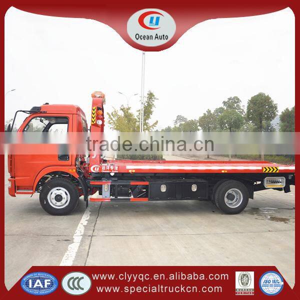 Dongfeng dlk flat wrecker truck 4X2 tow truck for sale
