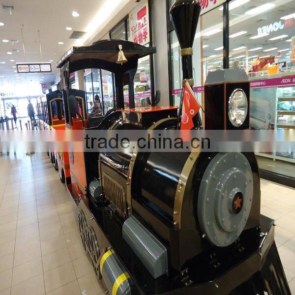 Diesel road train, Trackless train for kids, amusement park equipment, cartoon train for children