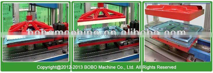 Trimming and crimping machine for stainless steel utensil